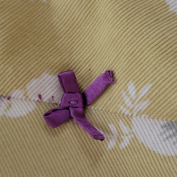 Elevenses Anthropologie 6 Women's A-Line Flare Skirt Lime Green Corduroy & Silk - Picture 6 of 9